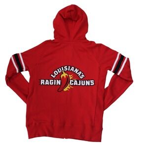 E5‎ College Classics Louisiana Ragin Cajuns Red Zip Hoodie Women's Small